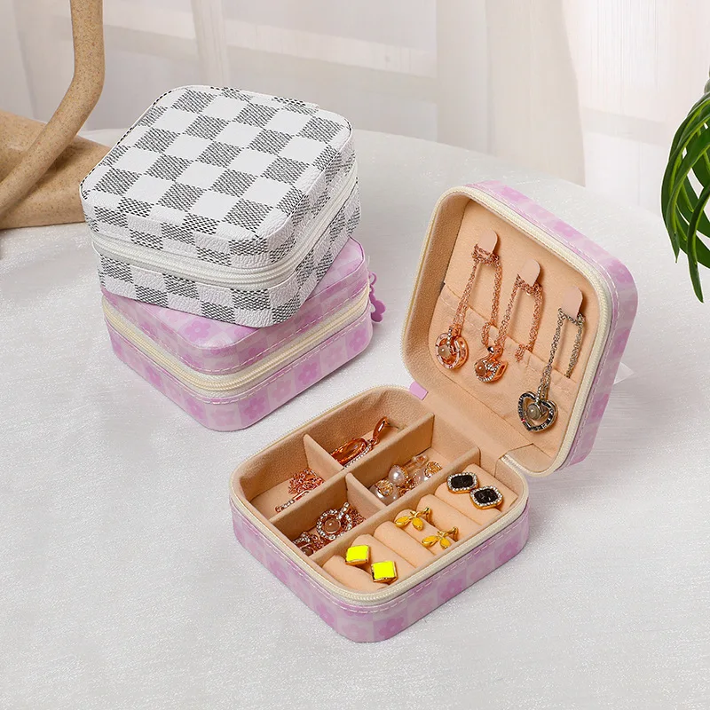 Jewelry Organizer Storage  Portable Earrings Earrings Hand Jewelry Necklace Ring Small Mini New Box Multiple Styles Available