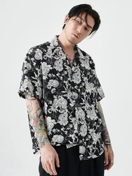 Shirts for Men Floral Hawaiian Man Shirt Normal I Summer Xxl Tops Original S Slim Fit with Collar Button Up Aesthetic Sleeves