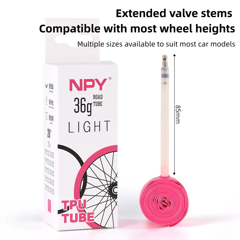 

1Pcs Ultralight 28g Bike TPU Inner Tube 700X18 25 28 32 Road Bicycle TPU Material Tire 65mm Length French Valve