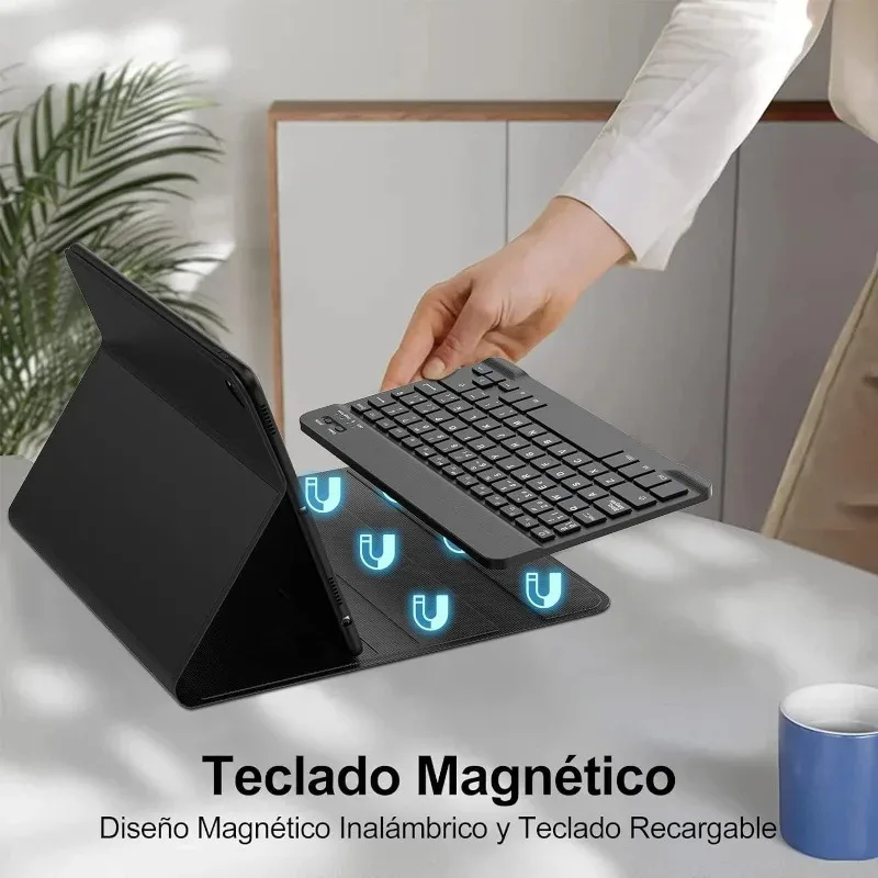For iPad 5th 6th Generation 9.7 Inch Case with Wireless Keyboard,Detachable Keyboard+Tablet Cover iPad air 1 2 9.7 pro 9.7 Funda