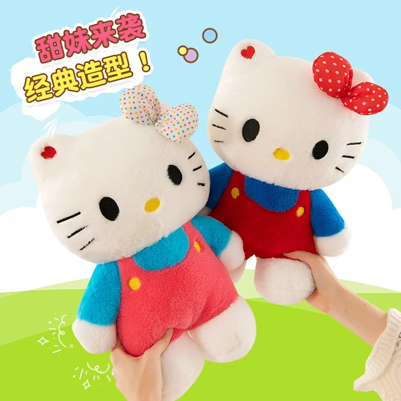 Genuine License New 80cm Oversize Kawaii Hello Kitty Cute Plush Doll Cartoon Doll Creative Birthday Gifts Girl Holiday Gift 2024