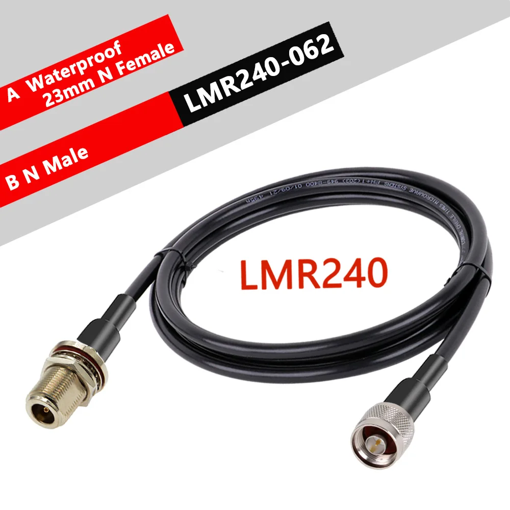 1PC Waterproof N Female to SMA Male Connector 50-4 LMR240 RF Coaxial Pigtail Jumper 4G 5G LTE Extension Cord RF Adapter Cables