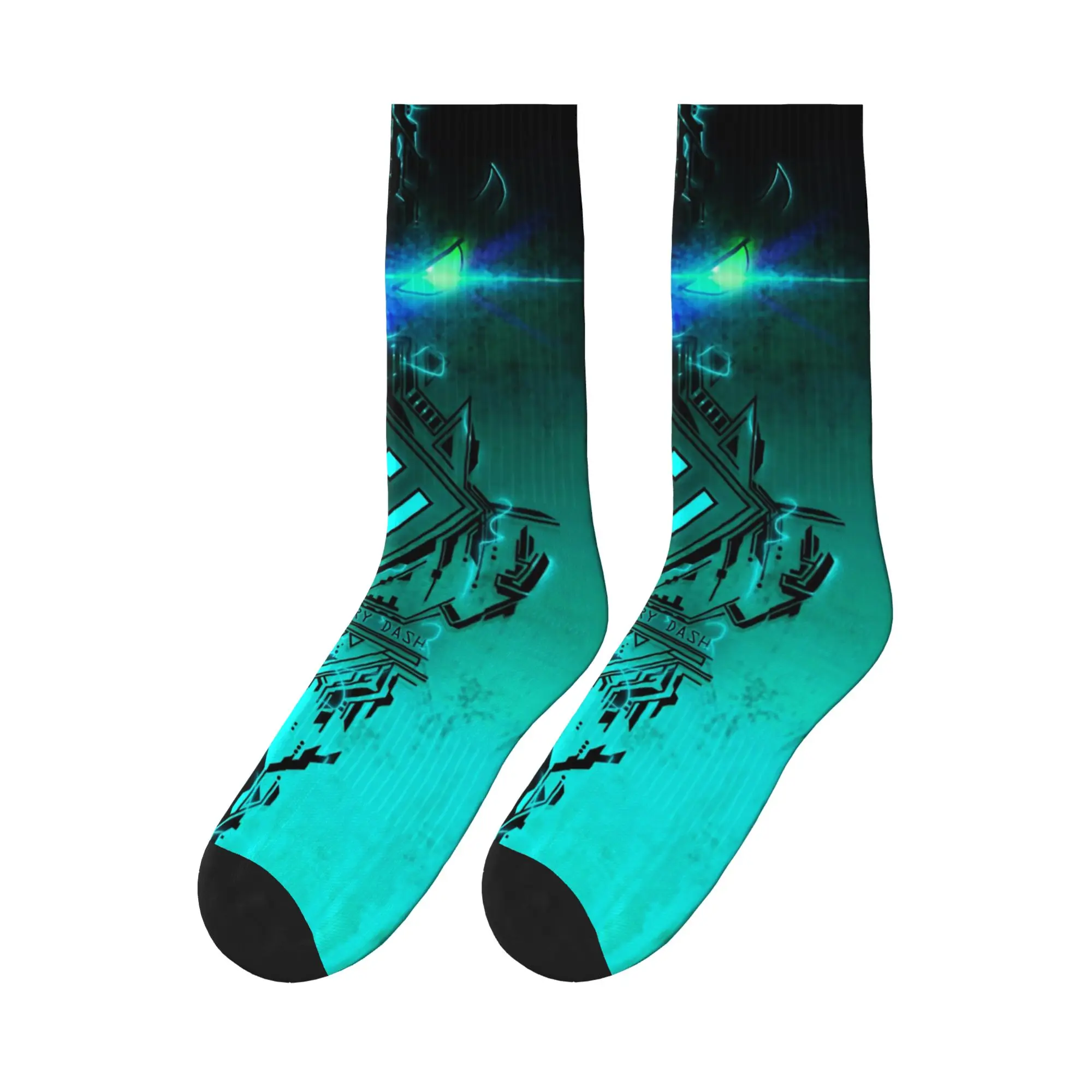 

Спортивные носки Geometry Dash для видеоигр, супермягкие носки на все сезоны, длинные носки для мужчин и женщин, рождественские подарки