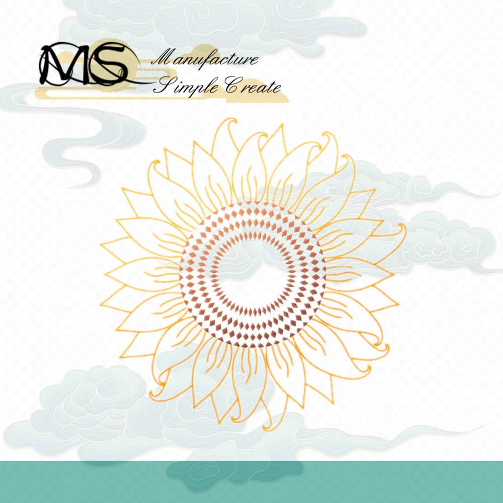 Summer Sunflower Hot Foil Plate Lightning Birthday Lucky Christmas Frames Card Craft Metal Cutting Die Scrapbooking No Embossing
