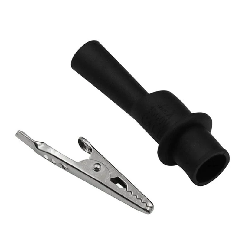  2Pcs Insulated Crocodiles Clamps Multimeter Push on Alligators Clip 10Amp 1000V Alligators Crocodiles Test Clip Clamp