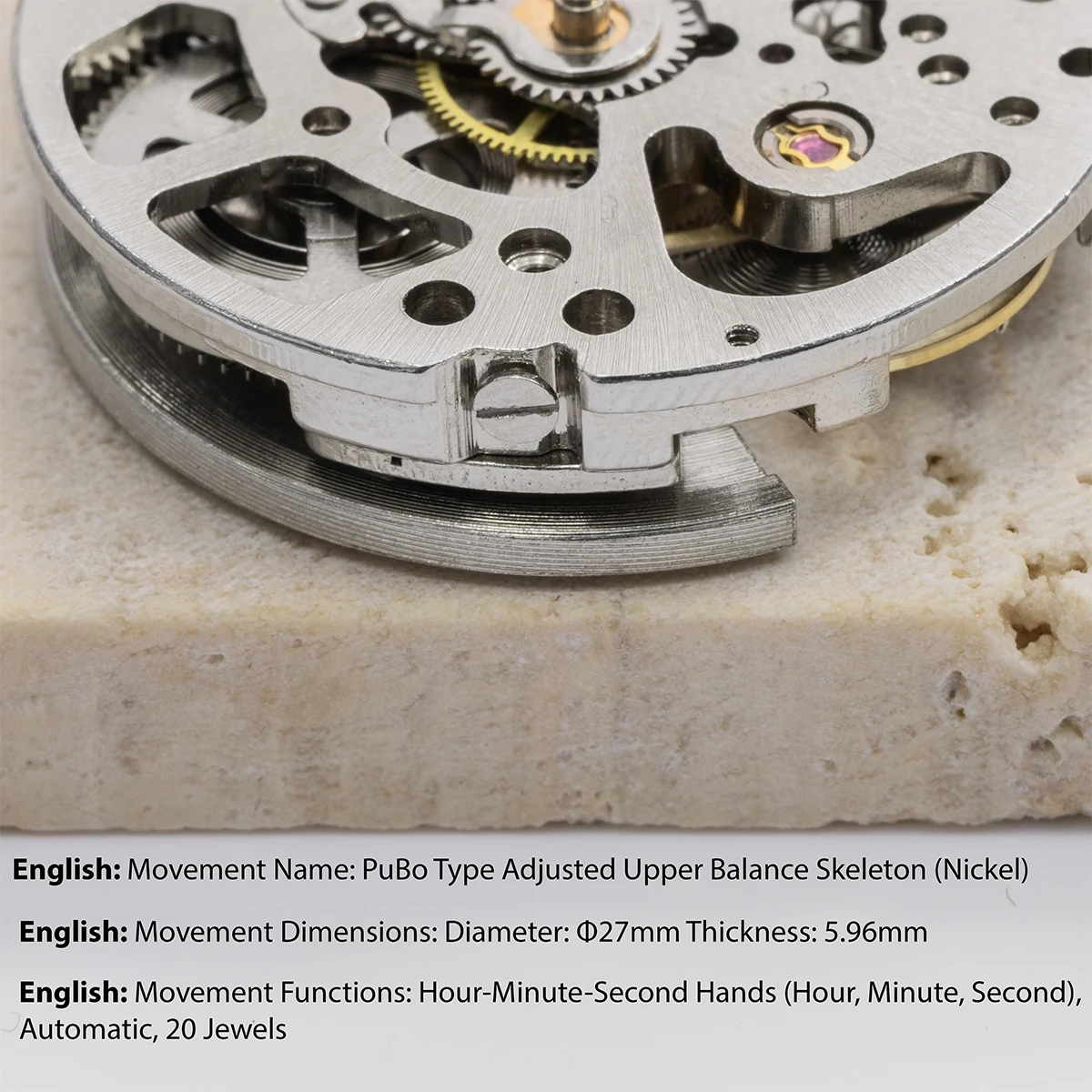 3 Hands Automatic Mechanical Movement Replacement 20/23 Jewels Adjustment Pendulum 27mm Movement Watch Accessories Repair Parts