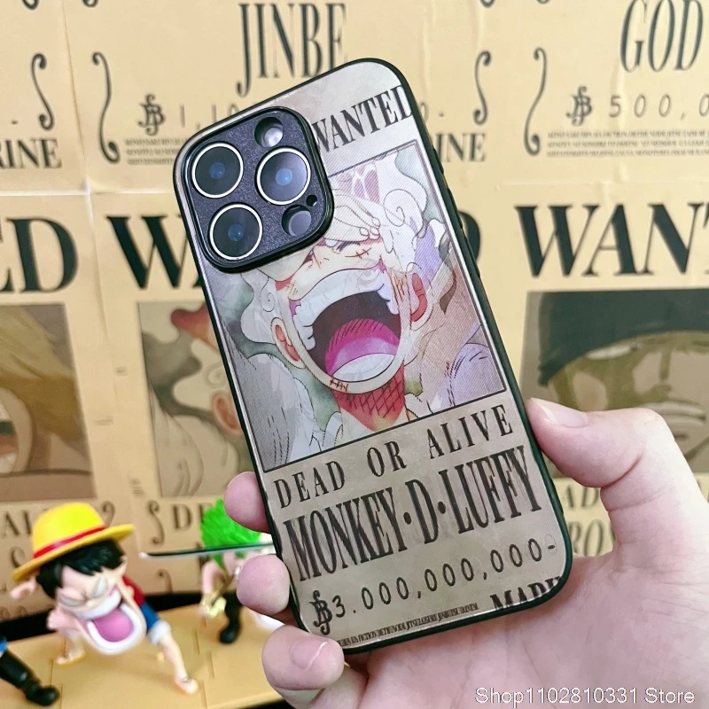 3D illusion One Piece Wanted Phone Case for iPhone 11 12 13 14 15