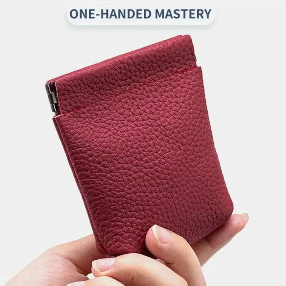 New Women Handbag Lychee Pattern Cowhide Coin Purse Storage Bag Lady Small Bag Woman Coin Wallet Lipstick Bag Women's Mini Bag