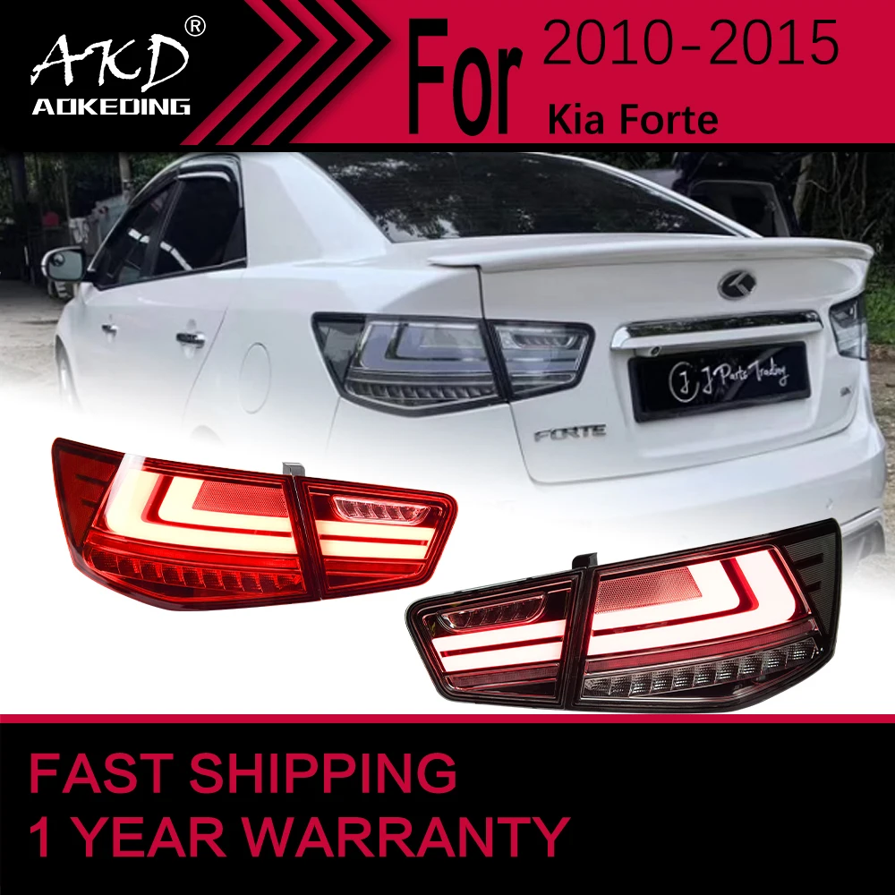 Car Styling Tail Lamp for Kia Forte Tail Lights 2010-2015 Cerato LED Tail Light LED Dynamic Turn Signal Brake Reverse Auto