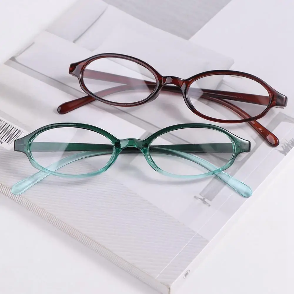 Fashion Round Frame Small Oval Frame Glasses PC Oval Flat Spectacle Glasses Y2k Korean Style Optical Myopia Glasses Daily