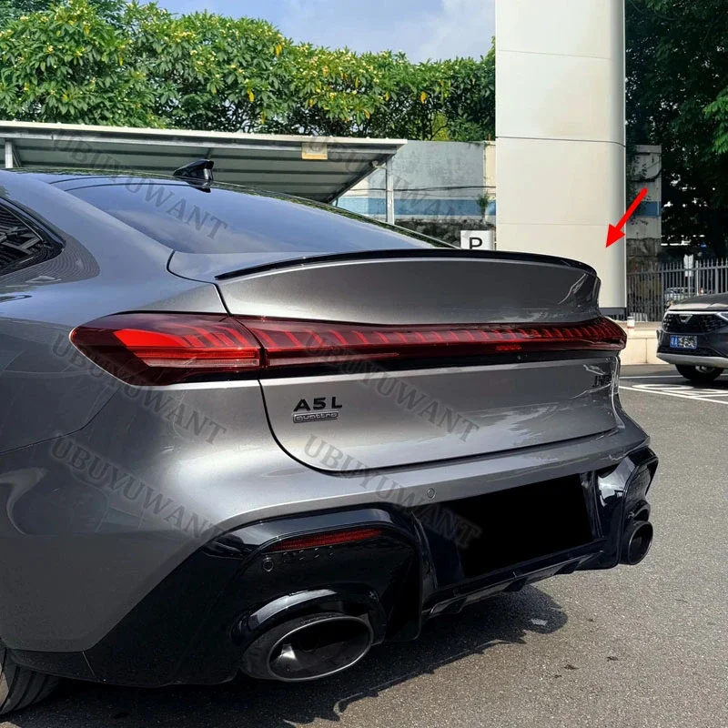 For Audi A5 S-Line S5 B10 2024 2025 2026 Sedan S Style ABS Rear Spoiler Tail Trunk Boot Wing Cover Car Accessories