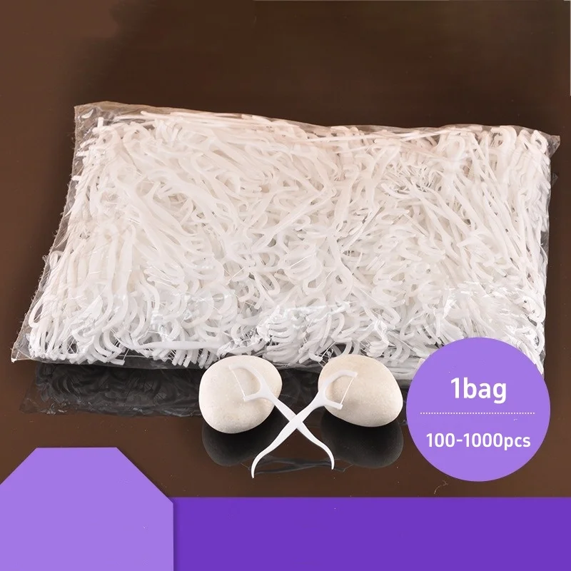 -Manufacturer Bulk Floss Stick Floss Bag Wholesale Floss Box Polymer Thin Slip Floss Tag Disposable Floss