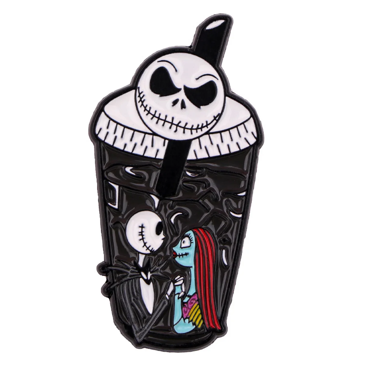 Christmas Skeleton Enamel Pin Coffee Brooch Pines Lapel Pins Badge on Backpack Cosplay Accessories Halloween Jewelry Toys Gifts