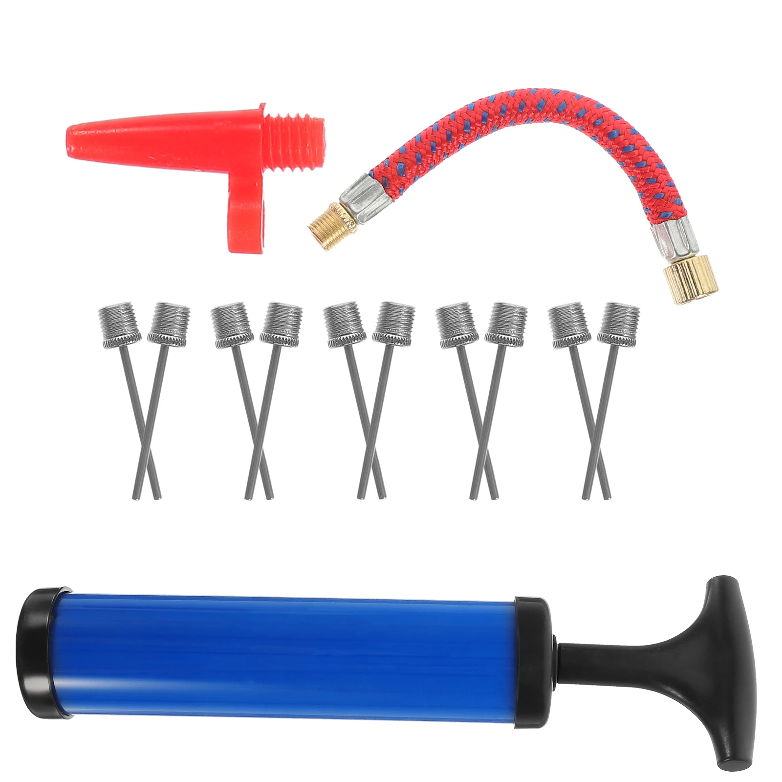 

Portable Ball Pump Set Inflation Kit Outdoor Inflator Blue Basketball Inflatable