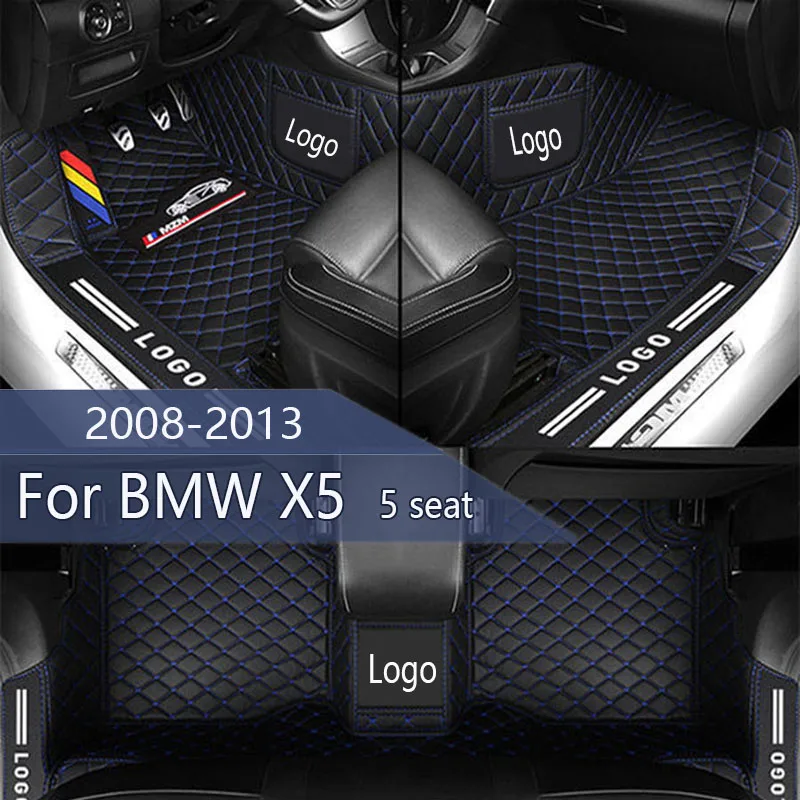 Car floor mats for BMW X5 2008 2009 2010 2011 2012 2013 5 seats Custom auto foot Pads automobile carpet cover interior accessori