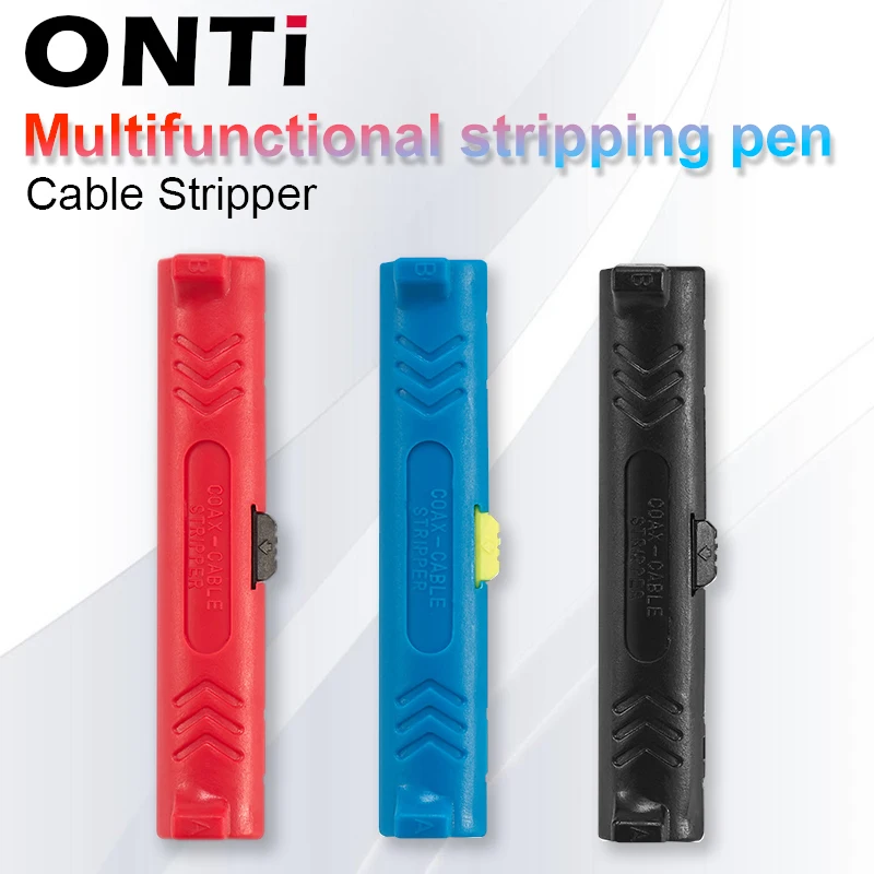 

ONTi Network Cable Coaxial Wire Stripper Multi-function Electric Wire Stripper Pen Cutter Stripping Tool Machine Pliers Tools