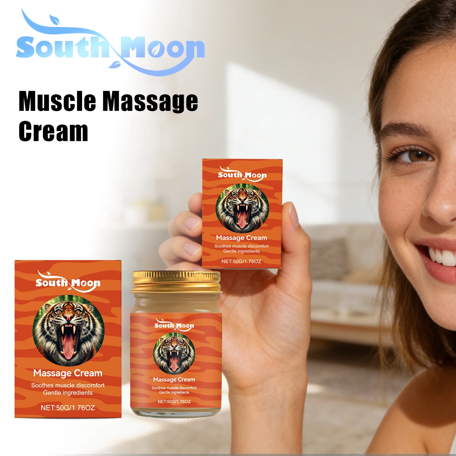 South Moon Muscle Massage Cream Assist Relax Muscles Reduce Physical Pain Improve Body Discomfort Easy Absorb Body Relief Cream