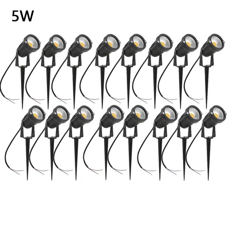 LED Garden Lights Outdoor LED Waterprof Lawn Lamp 220V110V 10W 5WLandscape Spike Bulb IP65 Led Light Garden Path Spotlights 12V