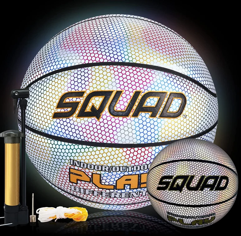バスケットボール反射発光バスケットボール PU No.5 青少年大人スポーツエンターテイメントバスケットボールギフト屋内および屋外