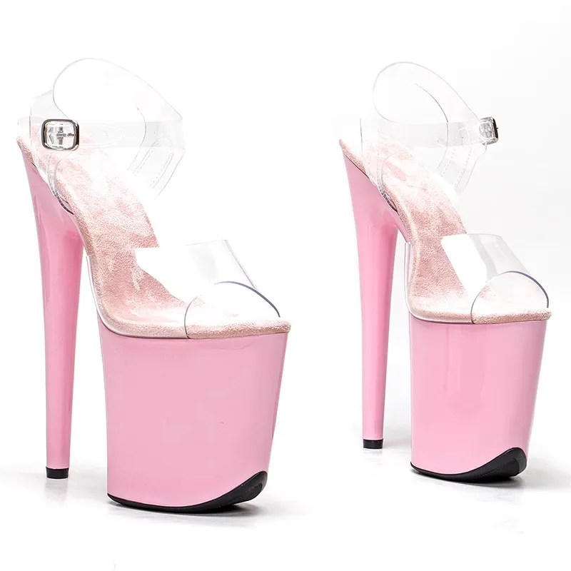 

New 20CM/8inches PVC Upper Sexy Exotic High Heel Platform Party Sandals Pole Dance Shoes Model Shows Sandals 130