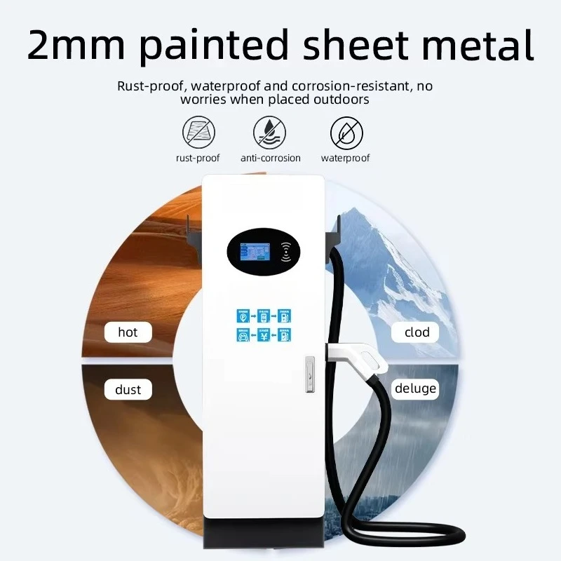 Single-Port 60kW High-Speed EV Charging Pile New Condition Weatherproof Fleet Charging for Freight Terminals Shopping Malls DC