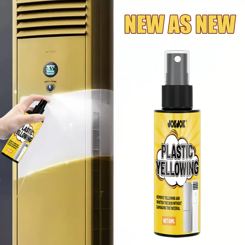 Plastic Yellowing Remover Spray,Effective for Air Conditioning Panels,Fridges&Stoves,Durable Plastic Bottle,Car Interior Cleaner