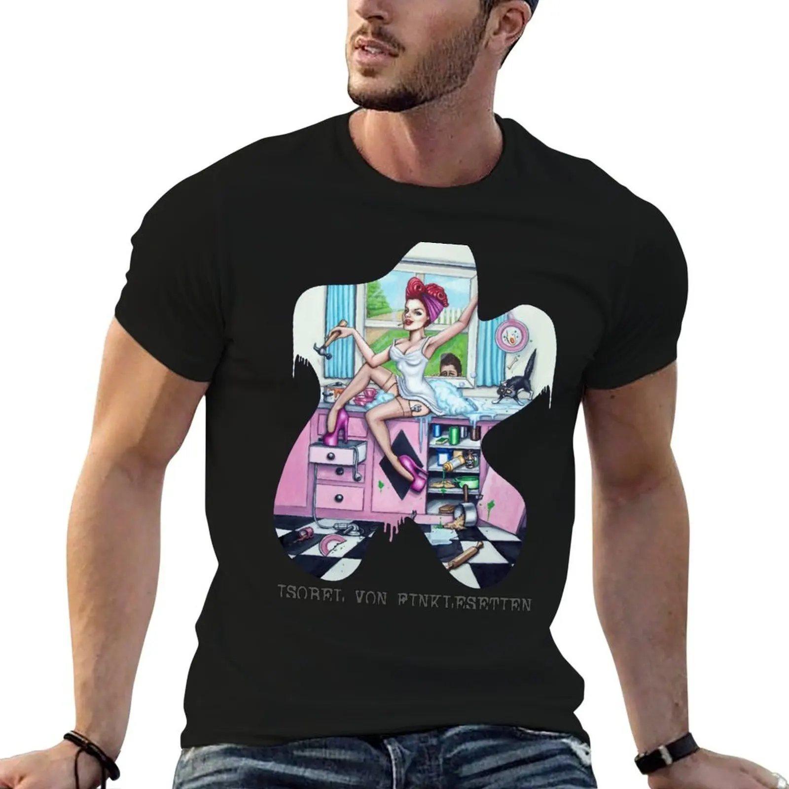 

Haus Frau (House wife) T-Shirt black cotton t-shirt plain for man package man t shirts cotton T-Shirt