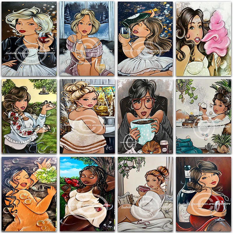 

15D DIY Diamond Painting Cartoon Fat Ladies girl Full Square&Round Diamond embroidery Cross stitch Diamond mosaic home decor Art