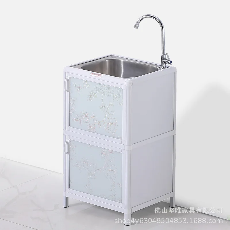 

Kitchen Cabinet Stainless Steel Balcony Vegetable Cabinet Sink Side Cabinet