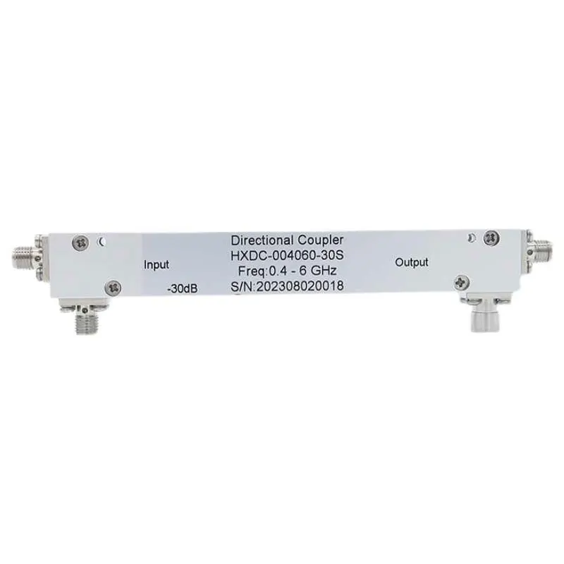

HXDC-004060-30S 0.4-6GHz 30dB 30W RF Microwave Directional Coupler with SMA Female Connector