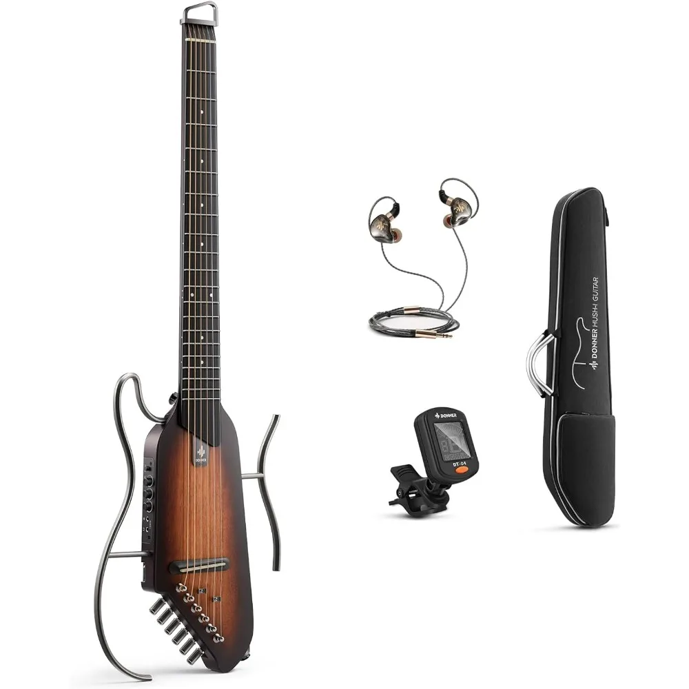 

Guitar For Travel - Portable Ultra-Light and Quiet Performance Headless Acoustic-Electric Guitar, Mahogany Body Freight free