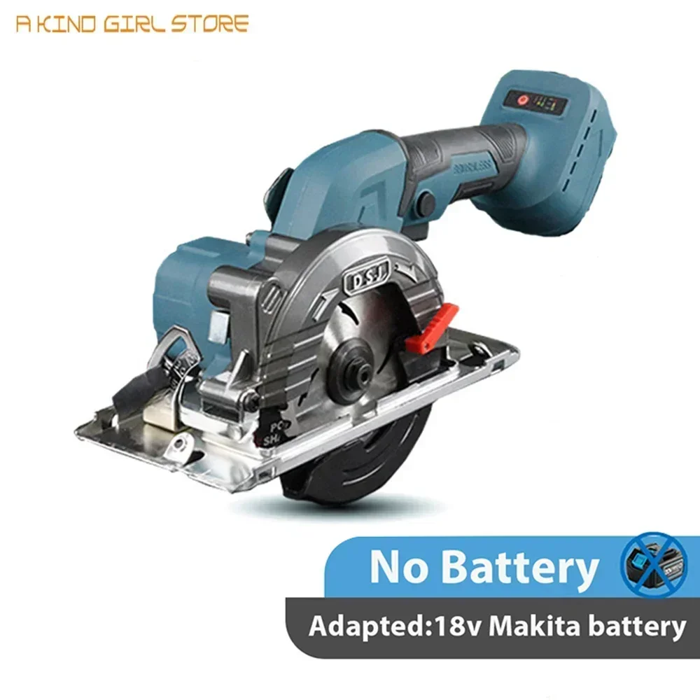 Brushless Circular Saw 5 Inch 125mm Multifunctional Cutting Tool Handheld Cordless Electric Chainsaw for Makita 18V Battery