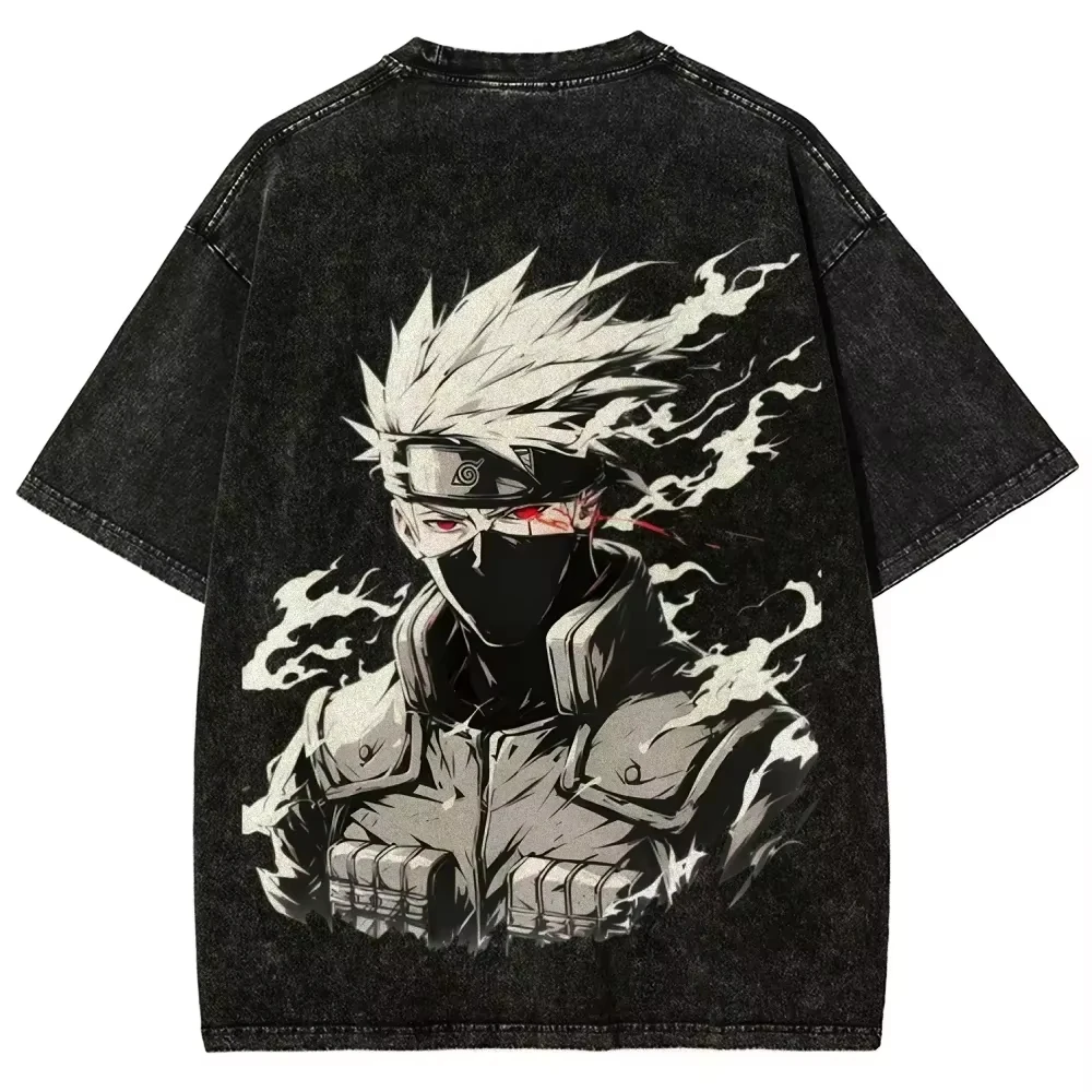 

2026 Naruto Shippuden Anime T-Shirt with Naruto Kakashi Prints, Casual Cotton Short Sleeve Tee for Men & Women