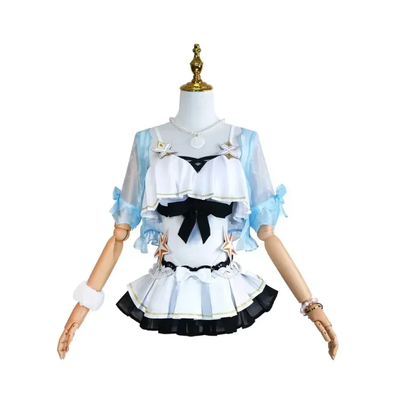 アニメゲーム Honkai Impact 3 エリシアコスプレ衣装水着ビキニトップスショートスカート女性のセクシーな素敵な夏のパーティー制服 cm;5