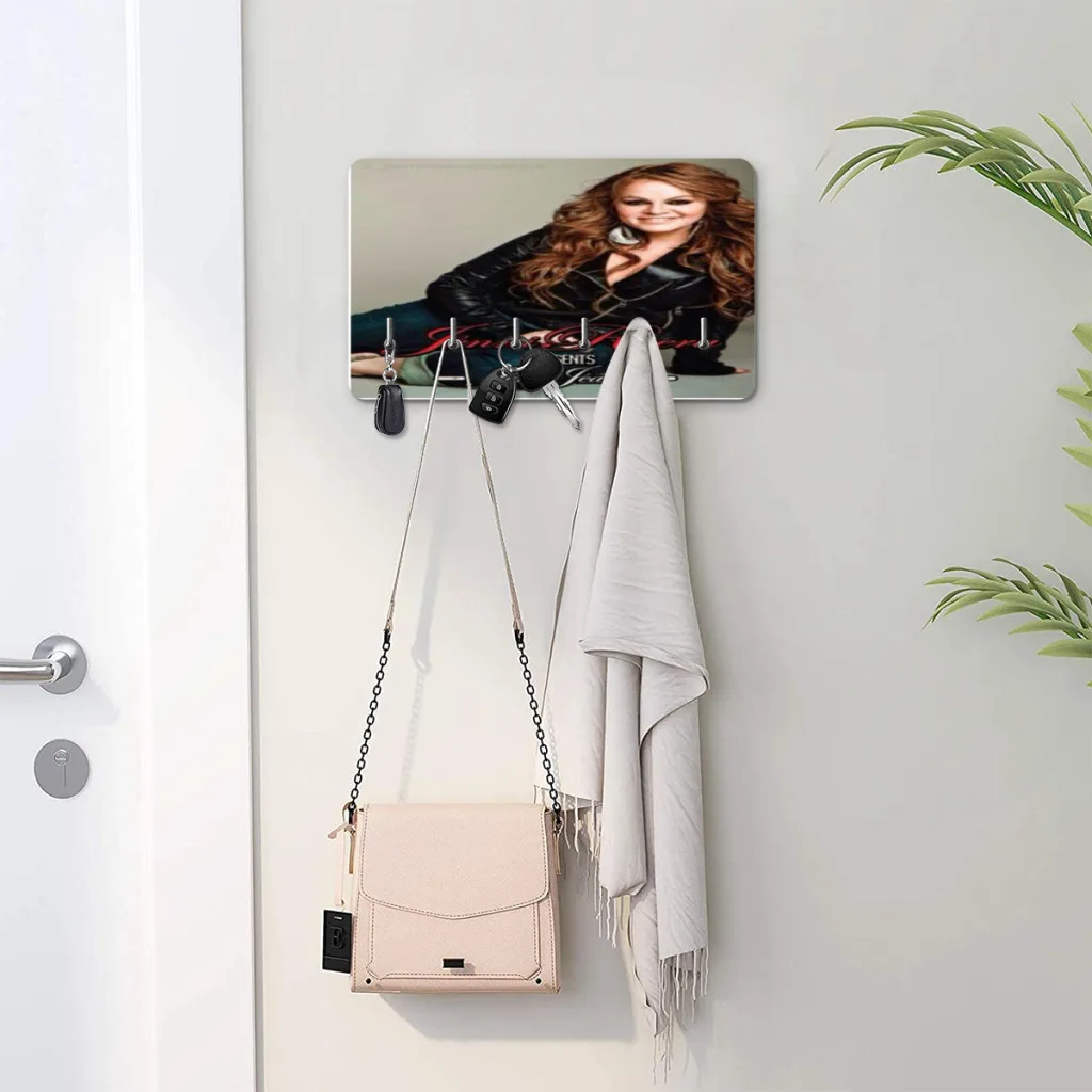 

Classic Latin Singer J-Jenni Rivera Key holder home wall hooks door entryway hallway kitchen wall bedroom decor with 6 hooks