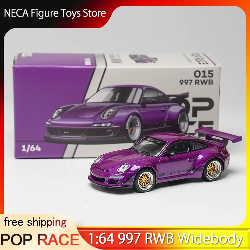 

POP RACE 1:64 997 RWB Widebody Purple Enigma Limited Edition Diecast Model Car Collectible Toy Gift In Stock