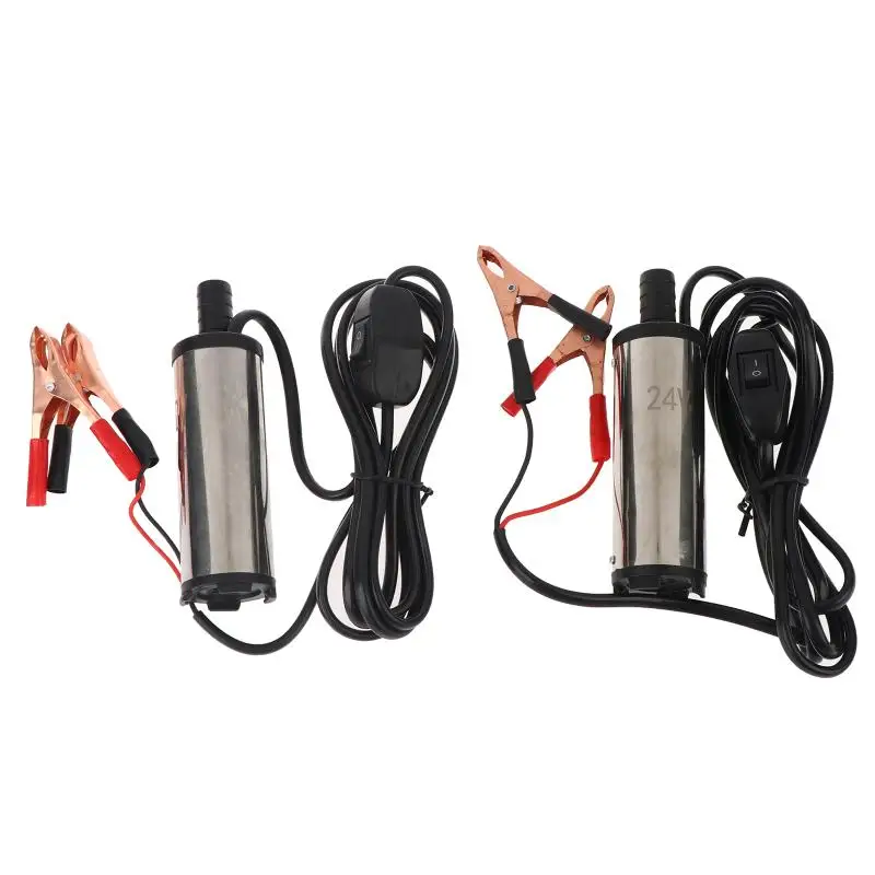 Small Electric Fuel Transfer Pump 12V 24V DC Diesel Pumping Dispenser With Clamp