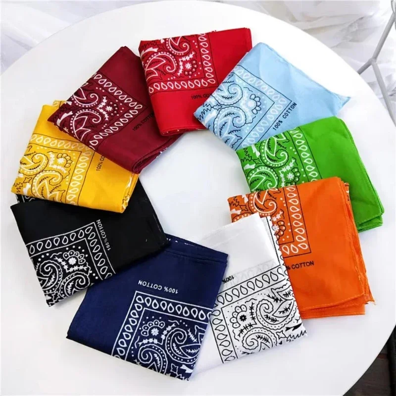 6/12pcs Men Women Bandana Hairband Cowboy Mens Biker Sports Headwear Wrist Hairwrap Single Sided Head Wrap Scarf Paisley
