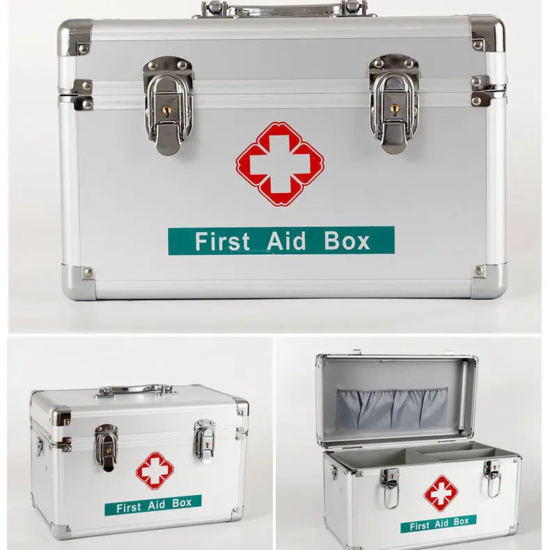 Household Multilayer Aluminum Alloy Medical Box Storage Box Dormitory Portable Household Medical Box Storage Box