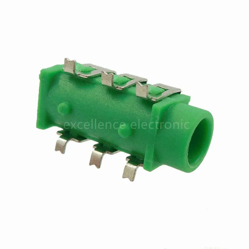 50pcs PJ313D 3.5mm Female Audio Connector SMT 6Pin Stereo Headphone Jack PJ-313D SMD 6P Green Black Red image 3