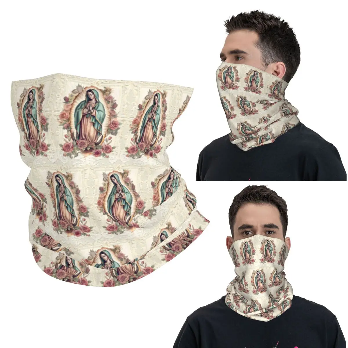 

Девы Марии Гваделупской Мексика Католическая Святая Бандана Шеи Крышка Печатная Маска Шарф Многофункциональная Маска Для Лица Унисекс Для Взрослых