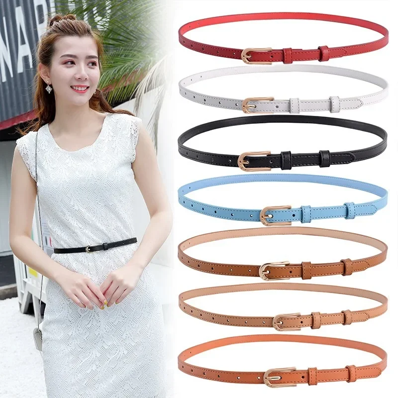 

Women's Thin Belt Summer and Korean Version Decorative Dress Versatile Candy Colored Waist Chain Simple Needle Buckle Belt