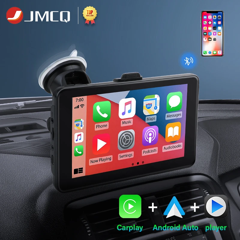 

JMCQ Universal 7inch Car Radio Multimedia Video Player Wireless Carplay & Android Auto For Kia Nissan Toyota Hyundai Honda Car