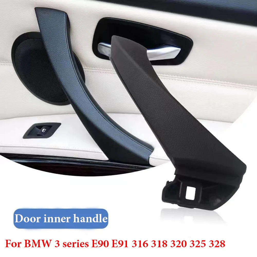 E90 E91 E92 Car Interior Right Left Side Inner Front Door Panel Handle Pull Trim+Cover For BMW E90 E91 3 Series 2005-2012