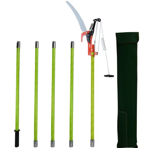 고고도 연장 가지 가위, 확장 가능한 과일 나무 전정 톱 커터, 극이 있는 정원 트리머 도구