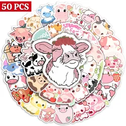 Kawaii Mixed Cartoon Cow Stickers Cute Animals DIY Toys Skateboard Laptop Cup Bike Motorcycle Phone Luggage Kids PVC Waterproof