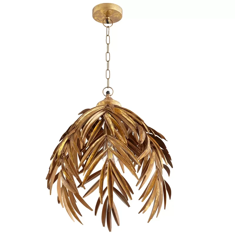 Mediterranean gold leaf chandelier bedroom lamp living room restaurant art homestay hotel creative soft decoration lamp