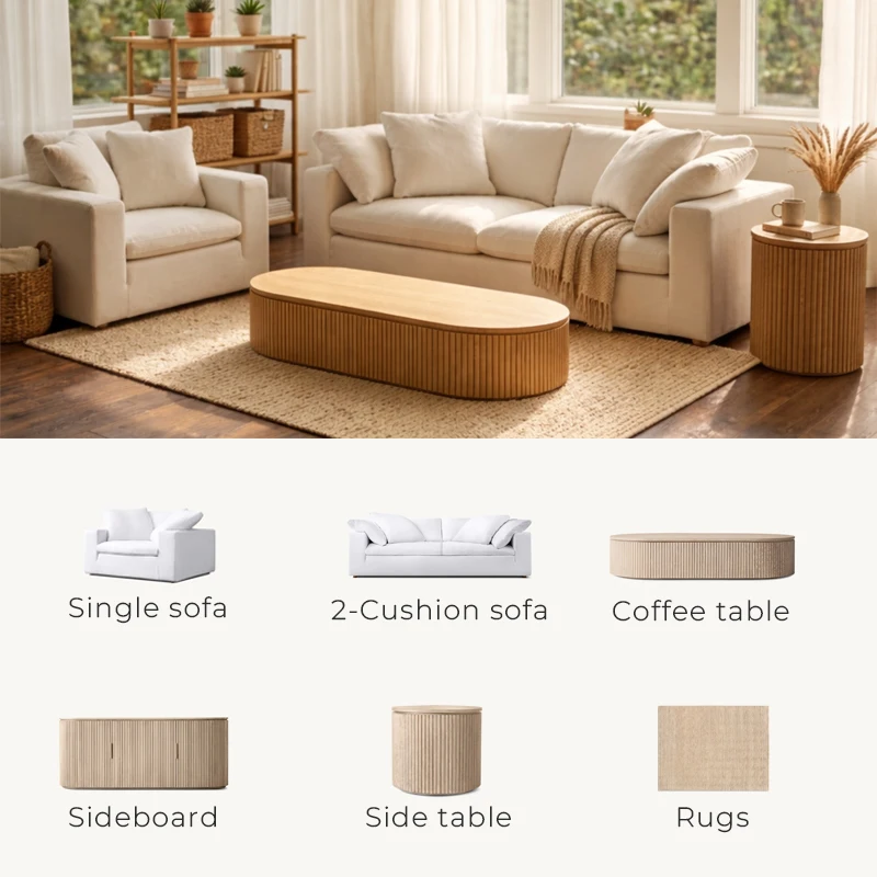 L/uxury Villa Living Room Sofa Bed Modular Sectional Sofa Hotel Lobby and Home Living Room Sofa Furniture Set Interior Furniture