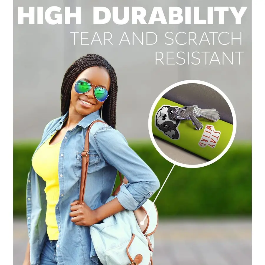 Printable Vinyl Sticker Paper for Inkjet Printer and Laser 100 White Glossy Sticker Paper Waterproof Durability Adhesive Paper 8