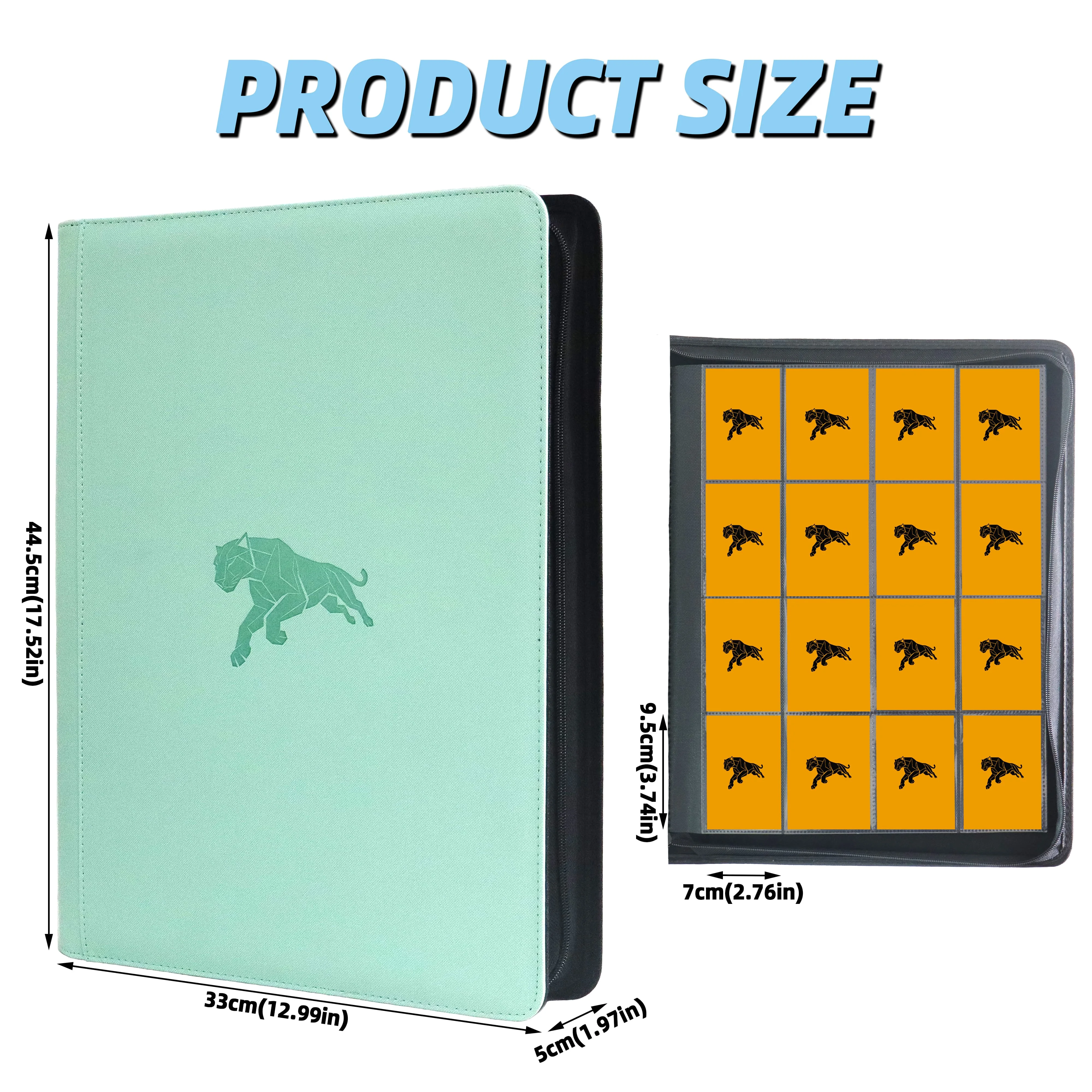 1024-Pocket Card Binder,16-Pocket Trading Card Binder,Premium PU Leather Album with Protective Design,Store Trading Card Albums